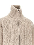 Piacenza Cashmere cable-knit zip-up cardigan