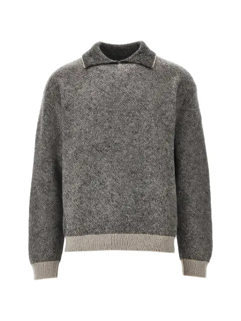 Emporio Armani jacquard-knit piqué sweater