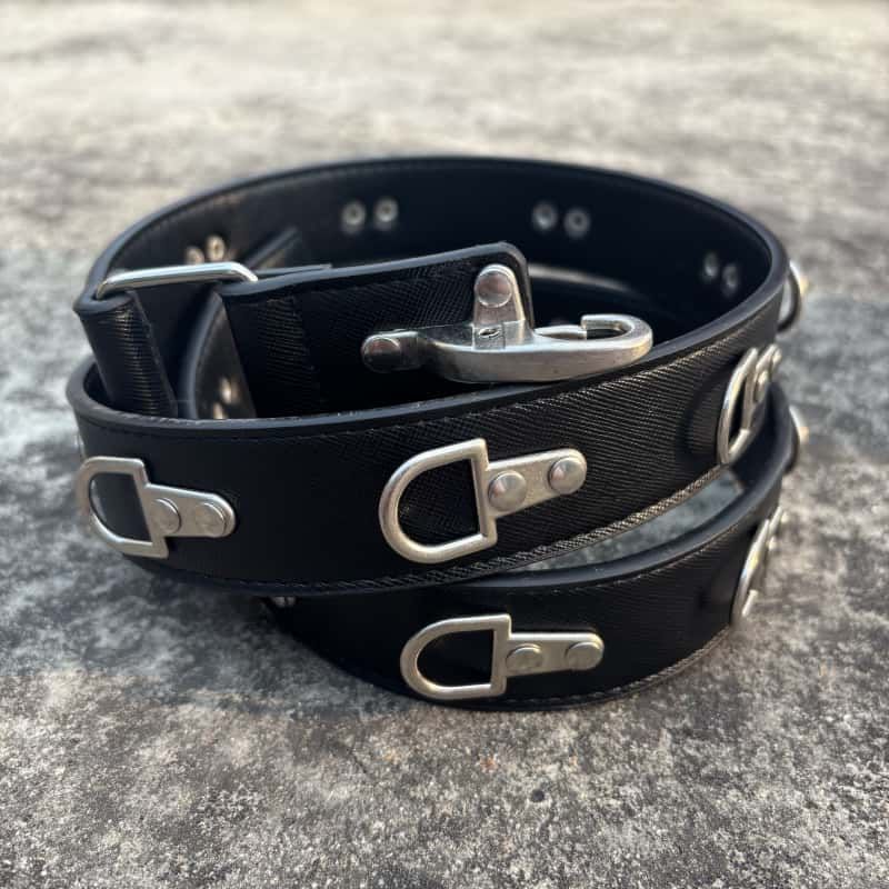 Thug Club Fullmetal Alchemist Black Belt Metal D-Ring Punk Waist Belt