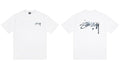 Stussy Drip Script Logo Front And Back Short Sleeve Tee