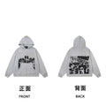 ERD Landscape × Counterculture Zip-Up Hoodie — Flower Grey