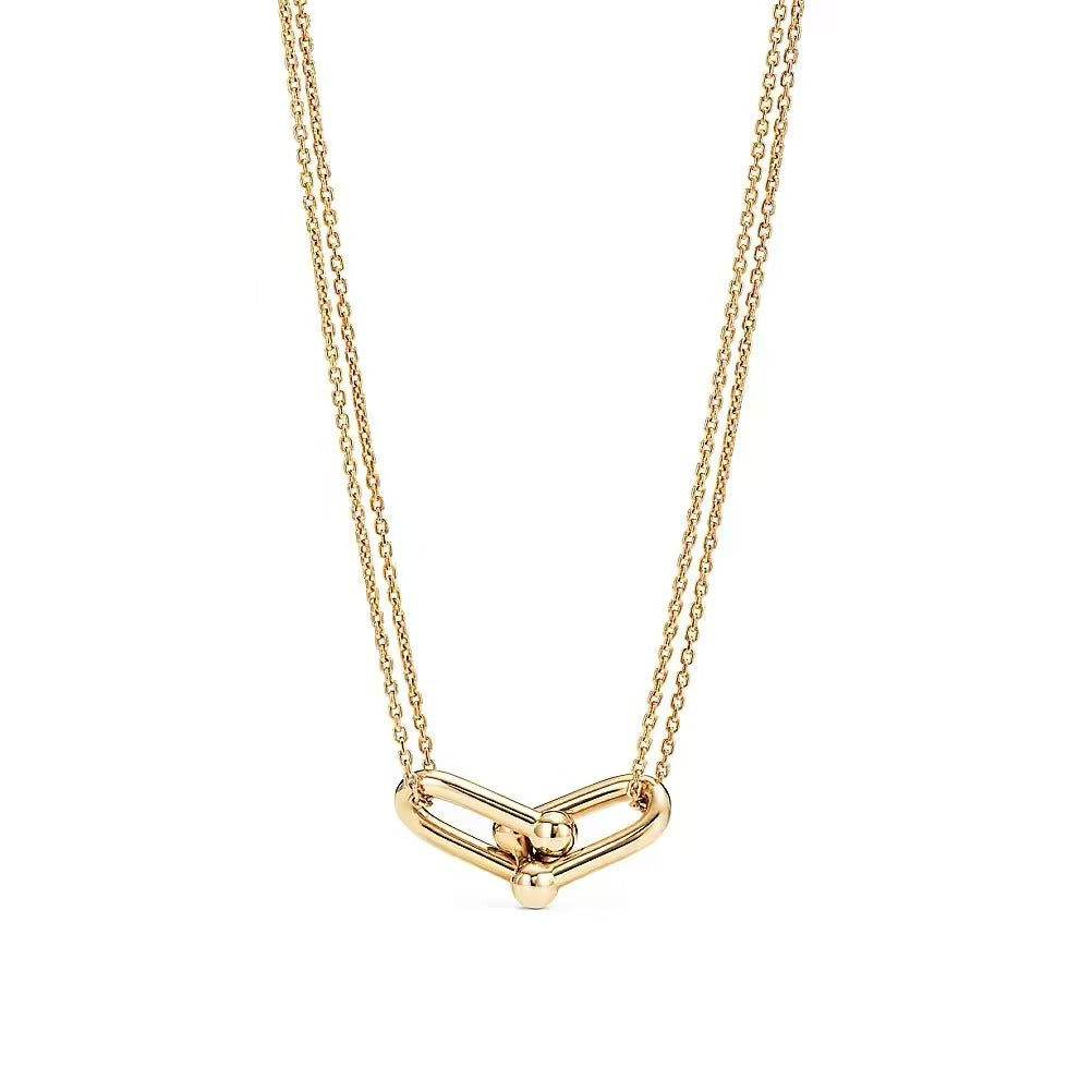 Tiffany Style Horseshoe 18K Gold-Plated Necklace