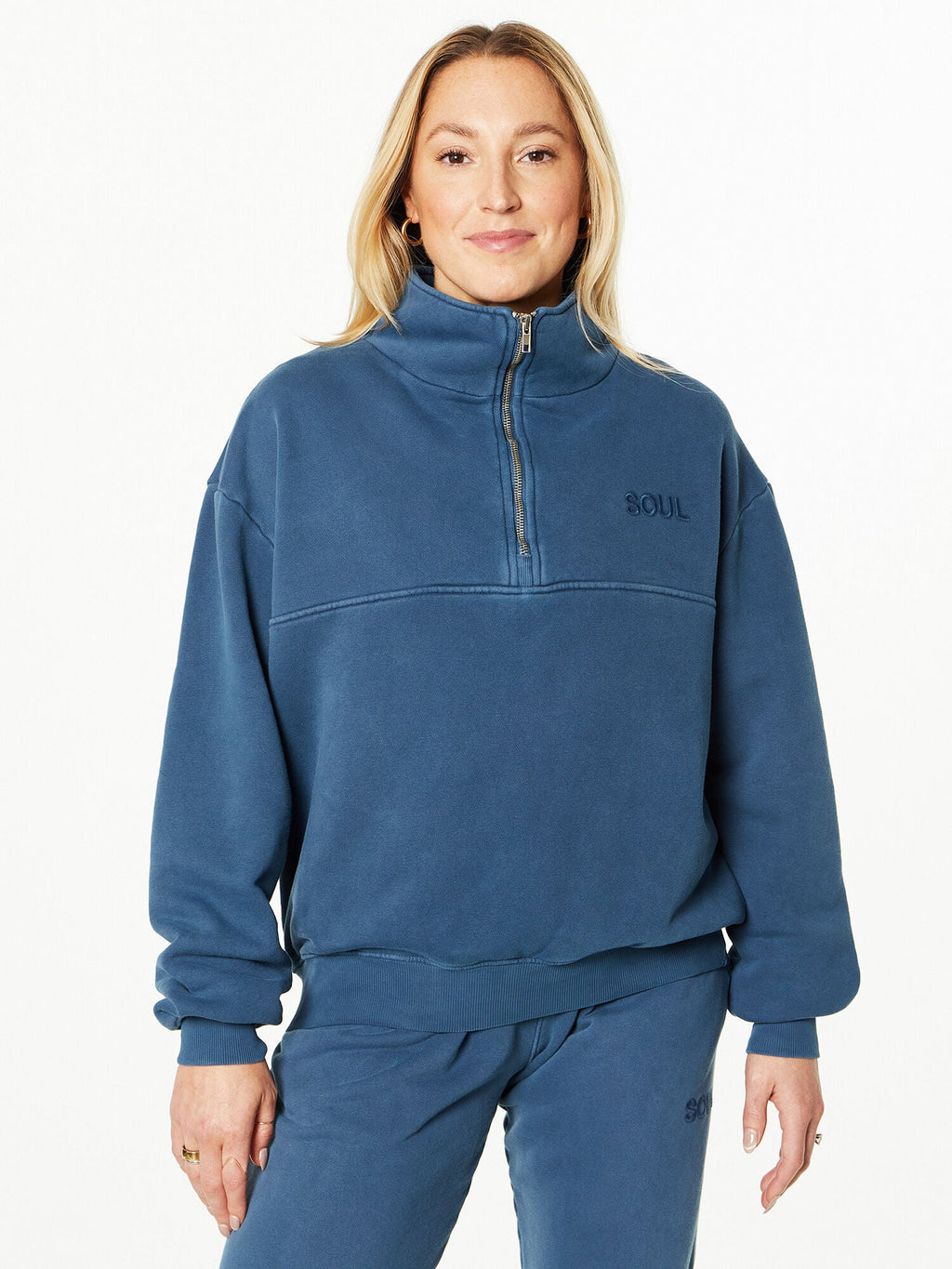 KATIE Â½ ZIP BLUE