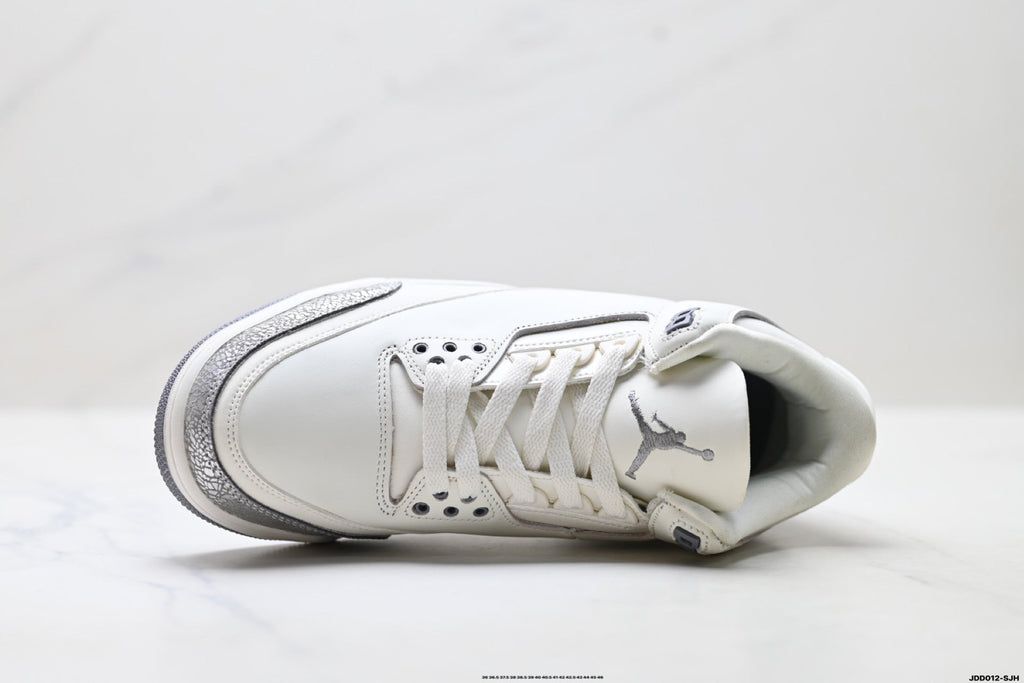 Air Jordan 3 Retro White Sail Cement Sneakers