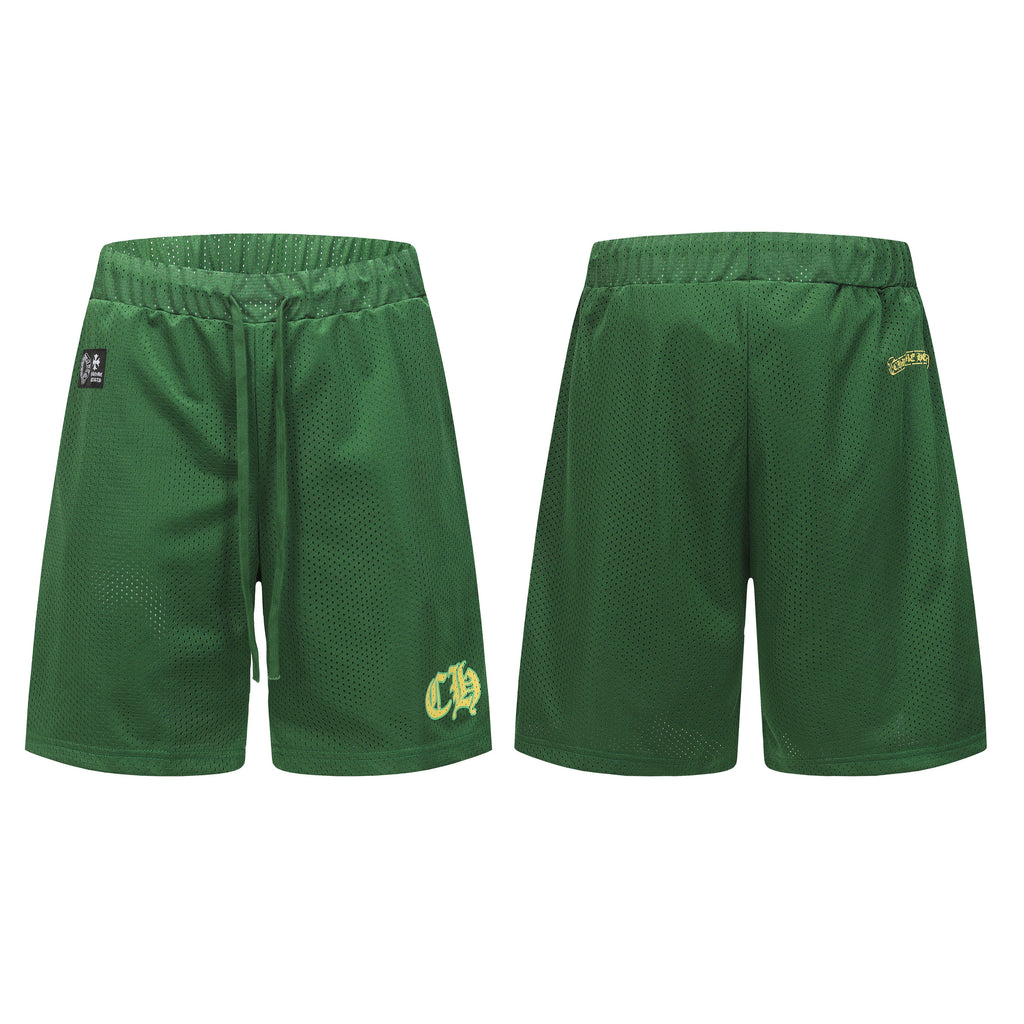 Chrome Hearts Sports Mesh Varsity Shorts Green