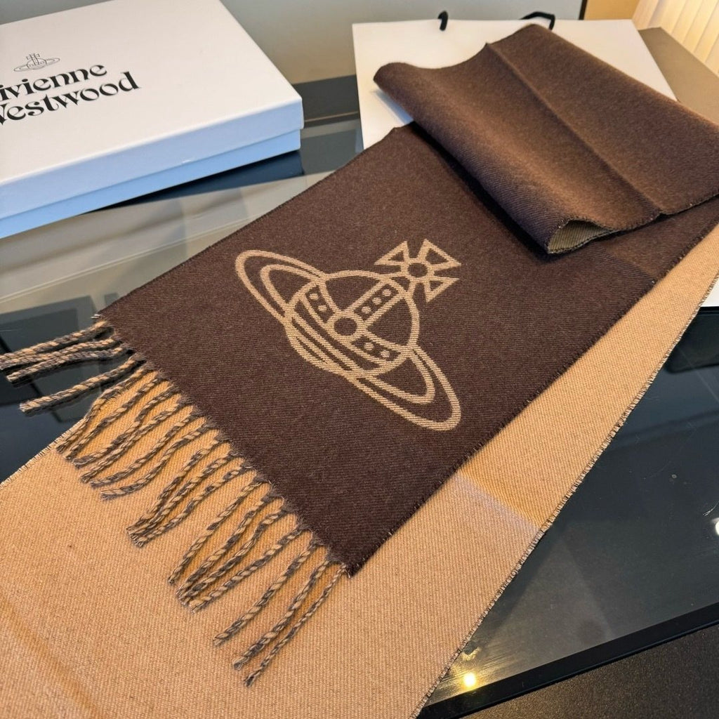 Vivienne Westwood Orb Fringed Scarf