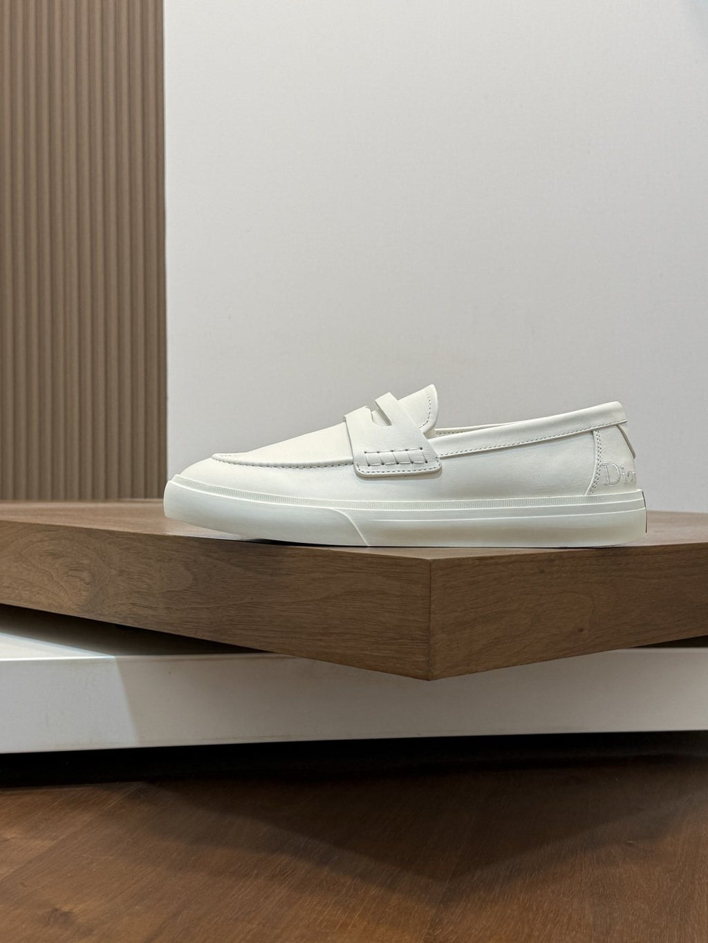 Dior Leather Strap Slip-On Shoes