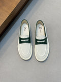 Dior Leather Strap Slip-On Shoes