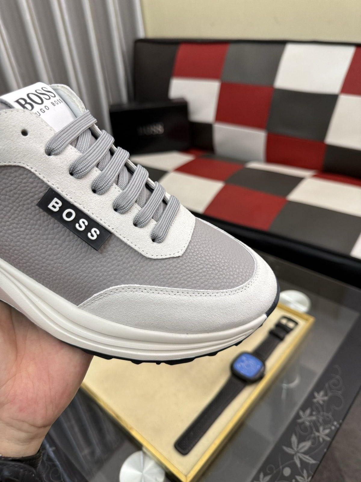 BOSS Men's Panel Low-Top Sneakers